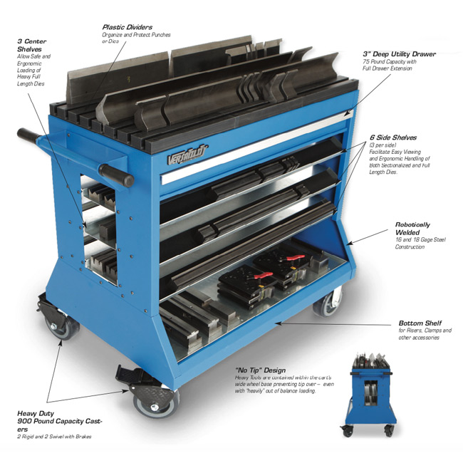 Versatility® VT-36600 Change Over Cart for American Tooling Style