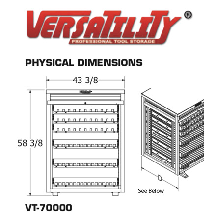 Cabinet Dimensions | iTool Visual Press Brake Storage System | Versatility