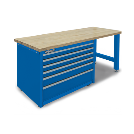 Thick Turret Tool Work Bench with 6 Dwr Cabinet | Versatility by Professional Tool Storage