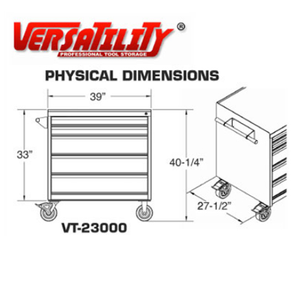 Cabinet Dimensions | Versatility® Press Brake 5-DWR CAB (European Style Tools) 
