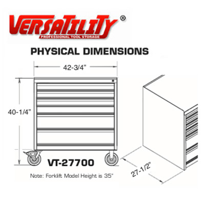 Cabinet Dimensions | Versatility® Press Brake 6-DWR CAB -Traditional Amer. Tools